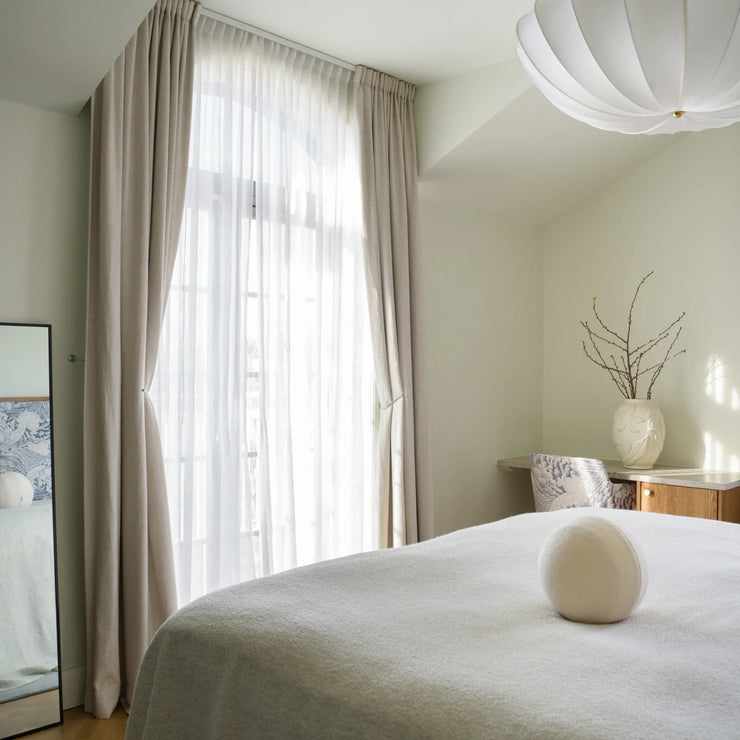 Mørkleggende lingardin fra Gotain i farge Sand