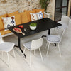 Utebord: Spisebordet Belleville Table Rectangular fra Vitra med svart bordplate.