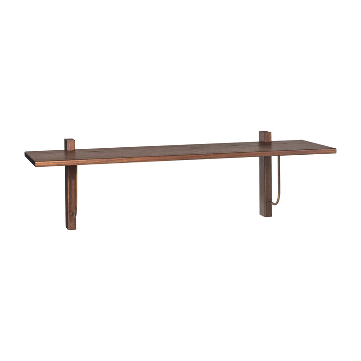 Hyllen Corbel Shelf Long fra Audo Copenhagen i mørk eik.