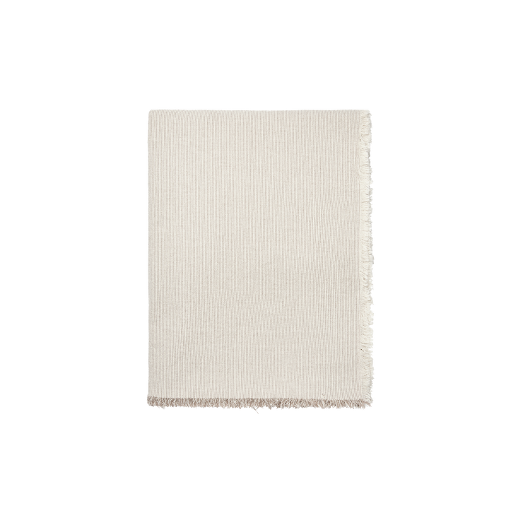 Duk Elouise i grå/ offwhite fra Broste Copenhagen i størrelse 160 x 200 cm.