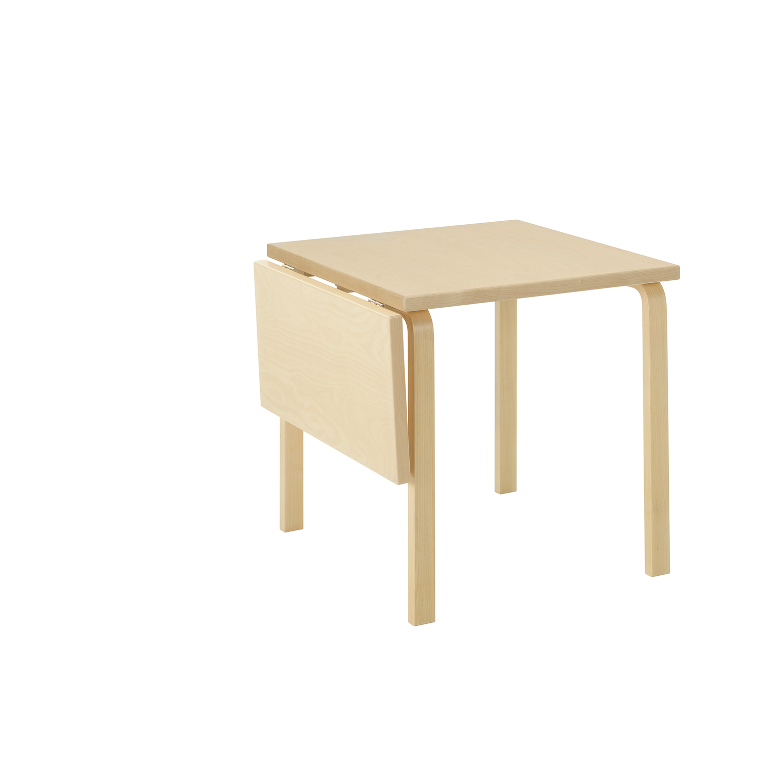 Foldebord Aalto Table Foldable DL81C fra Artek, i heltre bjørk med bordplate i bjørkefinér