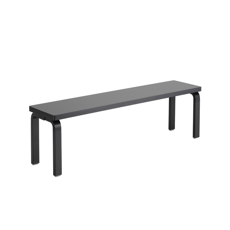 Benk Aalto Bench 168B fra Artek i svartlakkert bjørk