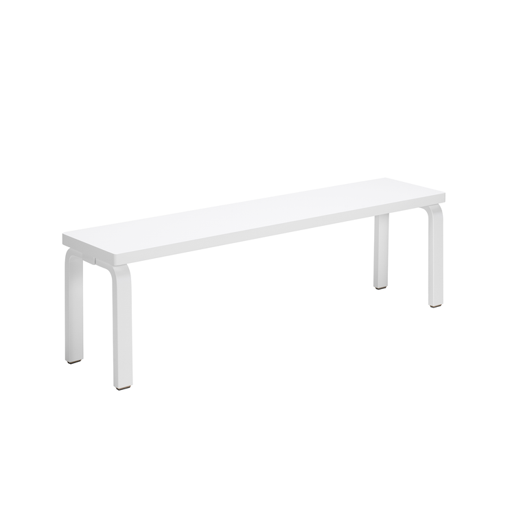 Benk Aalto Bench 168B fra Artek i hvitlakkert bjørk