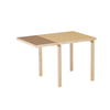 Begrenset opplag: Foldebord Aalto Table Foldable DL81C fra Artek, i heltre bjørk med bordplate i tofarget linoleum (Clay /Walnut), utslått
