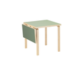 Begrenset opplag: Foldebord Aalto Table Foldable DL81C fra Artek, i heltre bjørk med bordplate i tofarget linoleum (Pistachio /Olive)