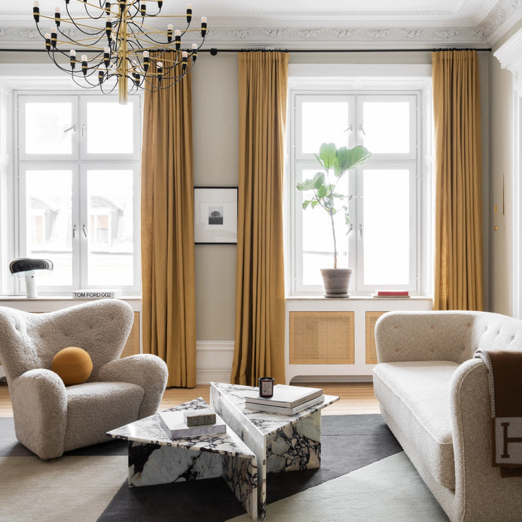 Vevd lingardin fra Gotain i farge sennepsgul