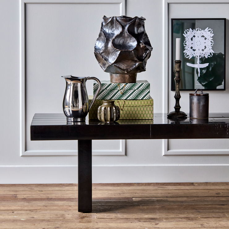 Sofabord Brick fra House Doctor med 'fliser' i høyglanslakkert mangotre, farge Svart