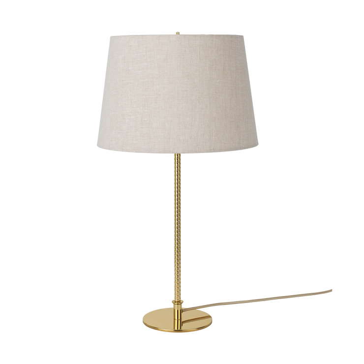 Bordlampen 9205 fra Gubi med skjerm i lys kanvas.