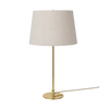 Bordlampen 9205 fra Gubi med skjerm i lys kanvas.