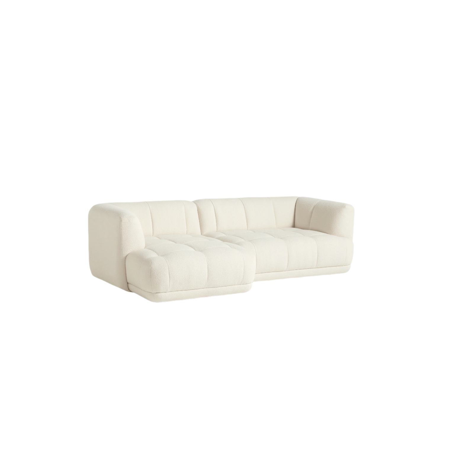 Hay Quilton sofa, kombinasjon 19 venstre sjeselong, Flamiber cream A5, prisgruppe 2