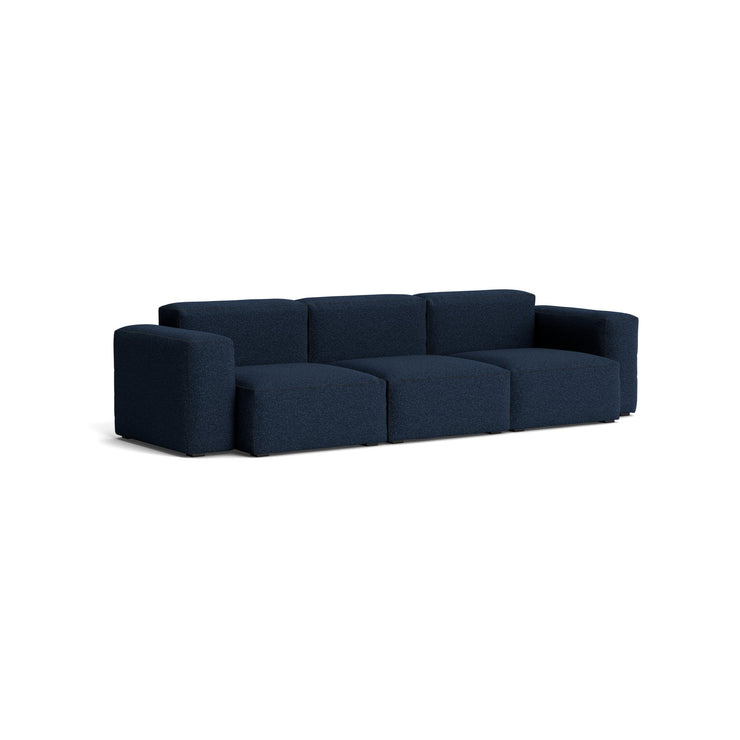 Sofa Mags Soft Low 3-seter fra Hay med tekstil Flamiber Dark Blue