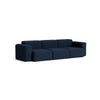 Sofa Mags Soft Low 3-seter fra Hay med tekstil Flamiber Dark Blue