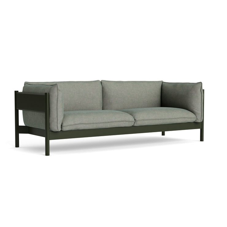 Sofa Arbour 3-seter i grønnmalt bøk, tekstil Atlas 931