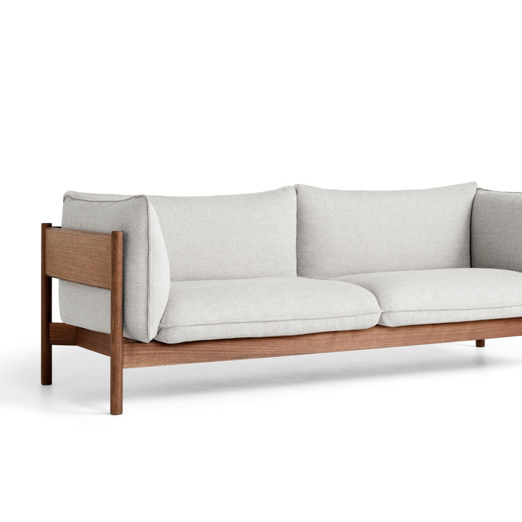 Sofa Arbour 3-seter valnøtt, tekstil Hallingdal 110