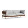 Sofa Arbour 3-seter valnøtt, tekstil Hallingdal 116
