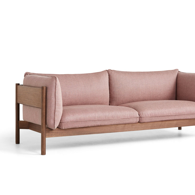 Sofa Arbour 3-seter valnøtt, tekstil Re-wool 648