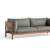 Sofa Arbour 3-seter valnøtt, tekstil Atlas 931