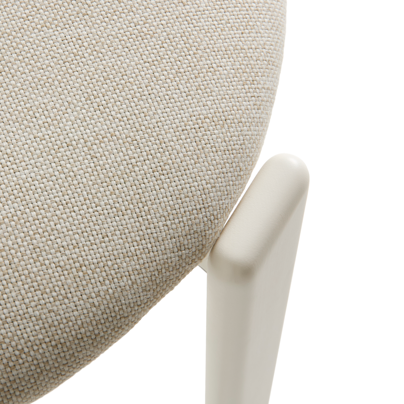 Rey spisestol – Cream White, polstret sete i tekstil Mode 011