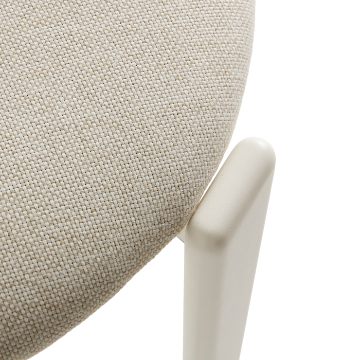 Rey spisestol – Cream White, polstret sete i tekstil Mode 011
