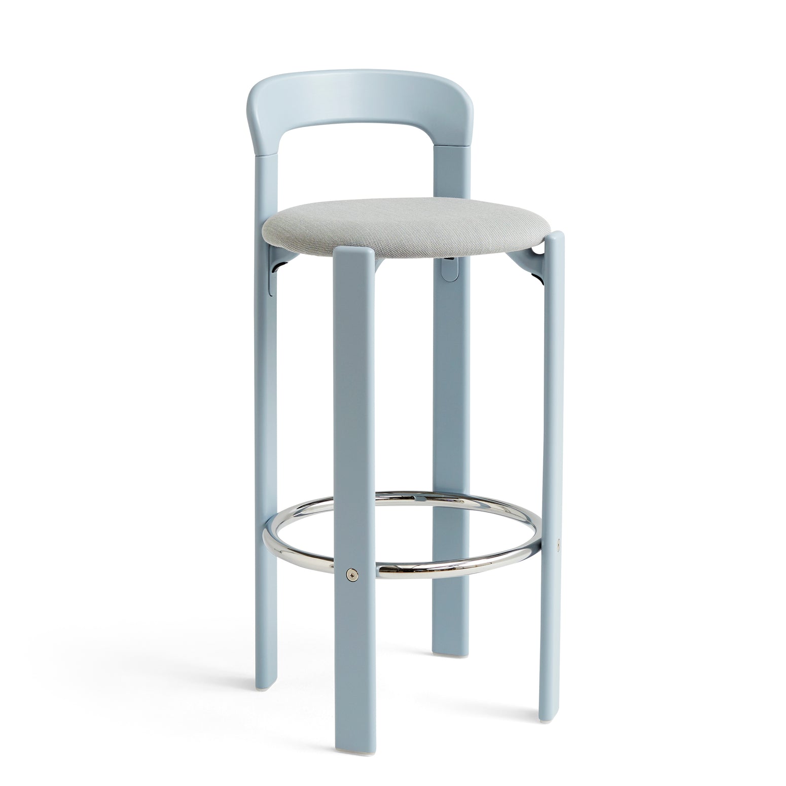 Barstol Rey Bar Stool H75 Slate Blue, med polstret sete i Steelcut Trio 113