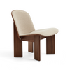 Chisel Lounge Chair fra Hay i valnøtt med tekstil Linara 216.