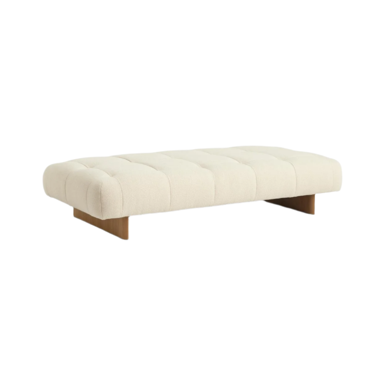 Dagseng Quilton Lift fra Hay, i tekstil Flamiber Cream og ben i lakkert eik, uten pute
