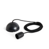 Svart kabelsett: Velg mellom E27 ledning for pendellampe og E27 ledning for bordlampe.