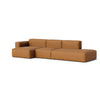 Sofa Mags Soft Low 3-seter, kombinasjon 4, skinn Sense, farge Cognac