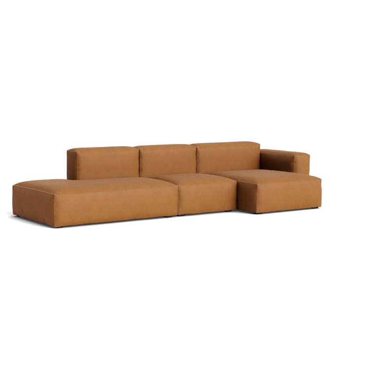 Sofa Mags Soft Low 3-seter, kombinasjon 4, skinn Sense, farge Cognac