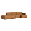 Sofa Mags Soft Low 3-seter, kombinasjon 4, skinn Sense, farge Cognac