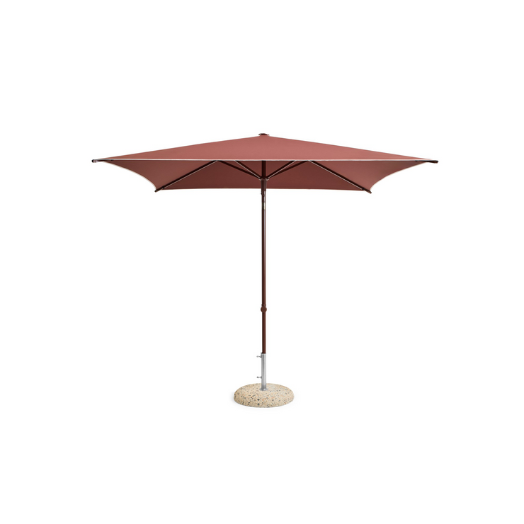 Off-White / burgunderrød parasoll fra Hay - Square