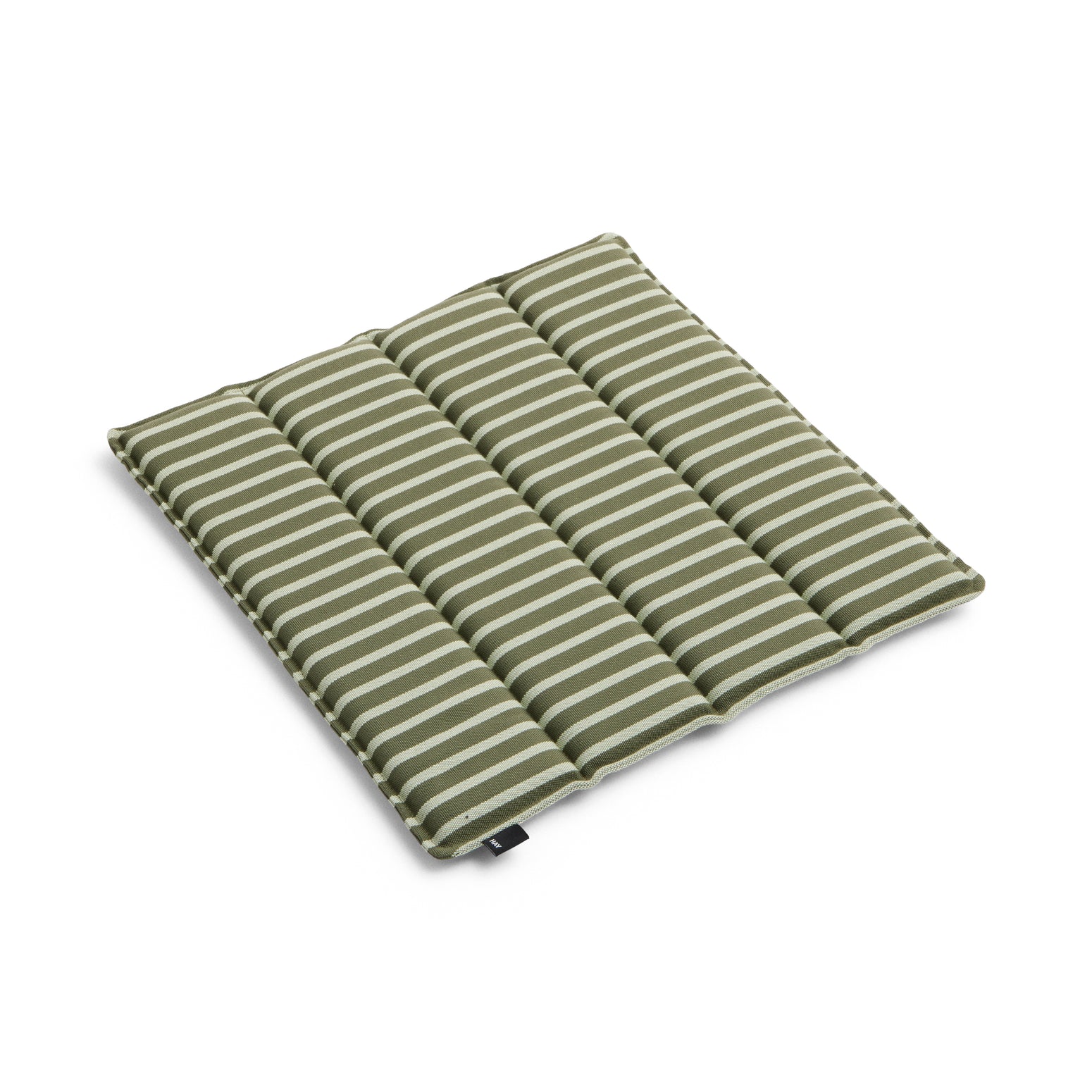 Grønnstripet sittepute 40 x 40 / Olive bold stripe fra Hay