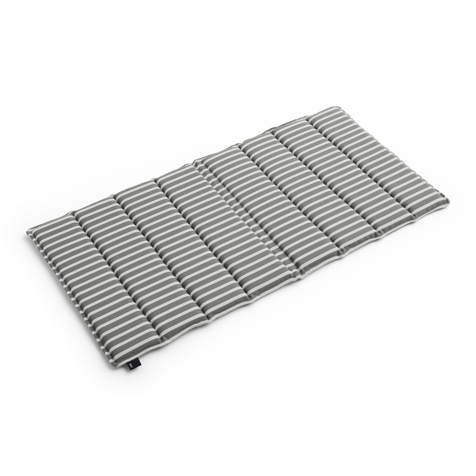 Lys gråstripet rygg- og sittepute 82 x 40 / Grey bold stripe fra Hay