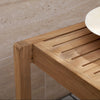 Sidebordet AH911 Outdoor Side Table fra Carl Hansen & Søn er laget i teak, en slitesterk tresort som utvikler en vakker patina over tid.