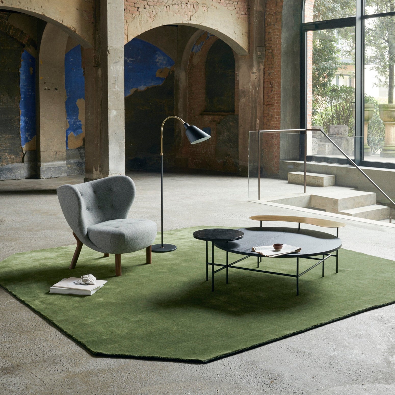 The Moor Rug i fargen Green Pine.
