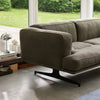 Sofa Inland 3-seter fra &tradition med svarte ben og tekstilet Clay 014 (PG3)