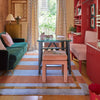 Ullteppet Bamboo Stripe fra Layered designet av Alice Crawley i fargen Zen Blue