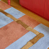 Ullteppet Bamboo Stripe fra Layered designet av Alice Crawley i fargen Zen Blue