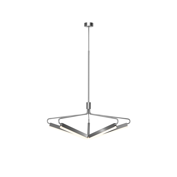 Taklampen Angel 5 5000 Wide Chandelier steel, høy.