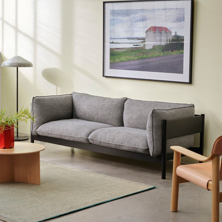 Sofa Arbour 3-seter i svartmalt bøk, tekstil Hallingdal 166