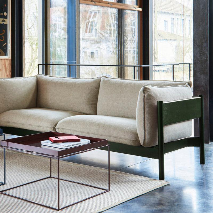 Sofa Arbour 3-seter i grønnmalt bøk, tekstil Hallingdal 220