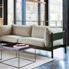 Sofa Arbour 3-seter i grønnmalt bøk, tekstil Hallingdal 220