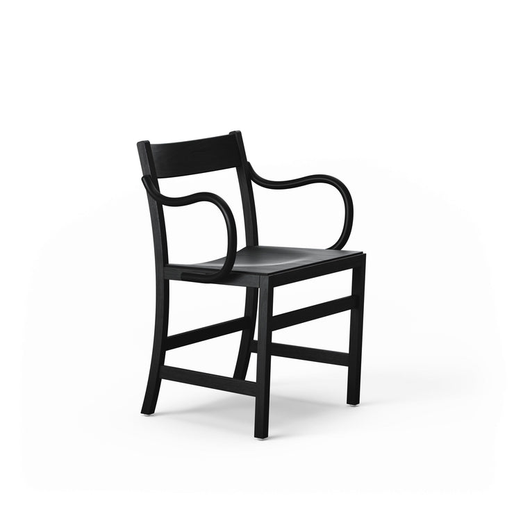 Spisestol Waiter XL Armchair, Black Stained Beech, fra Massproductions.