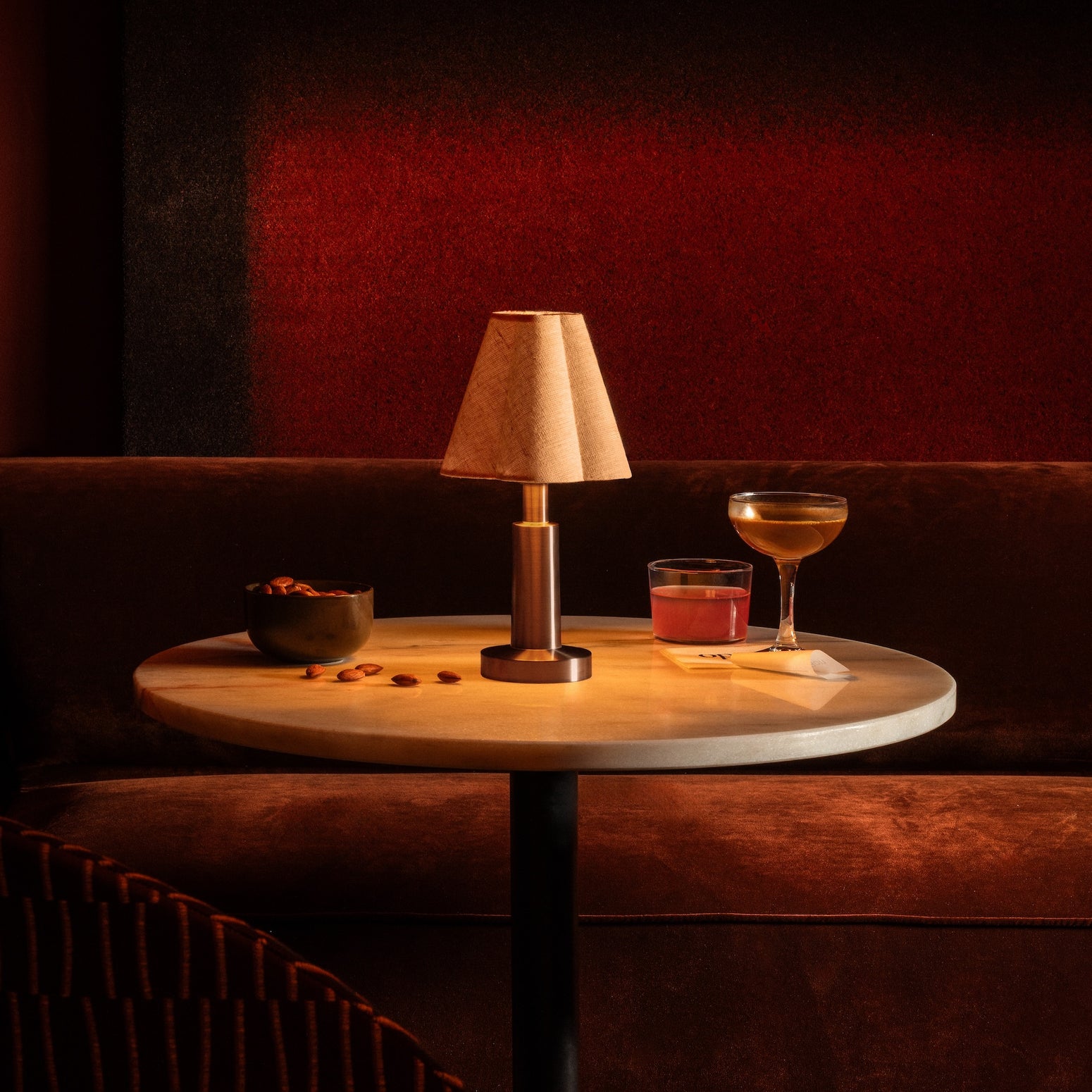 Oppladbar bordlampe Admiral Portable Lamp fra Audo Copenhagen, vist frem under 3days of design i København 2026.