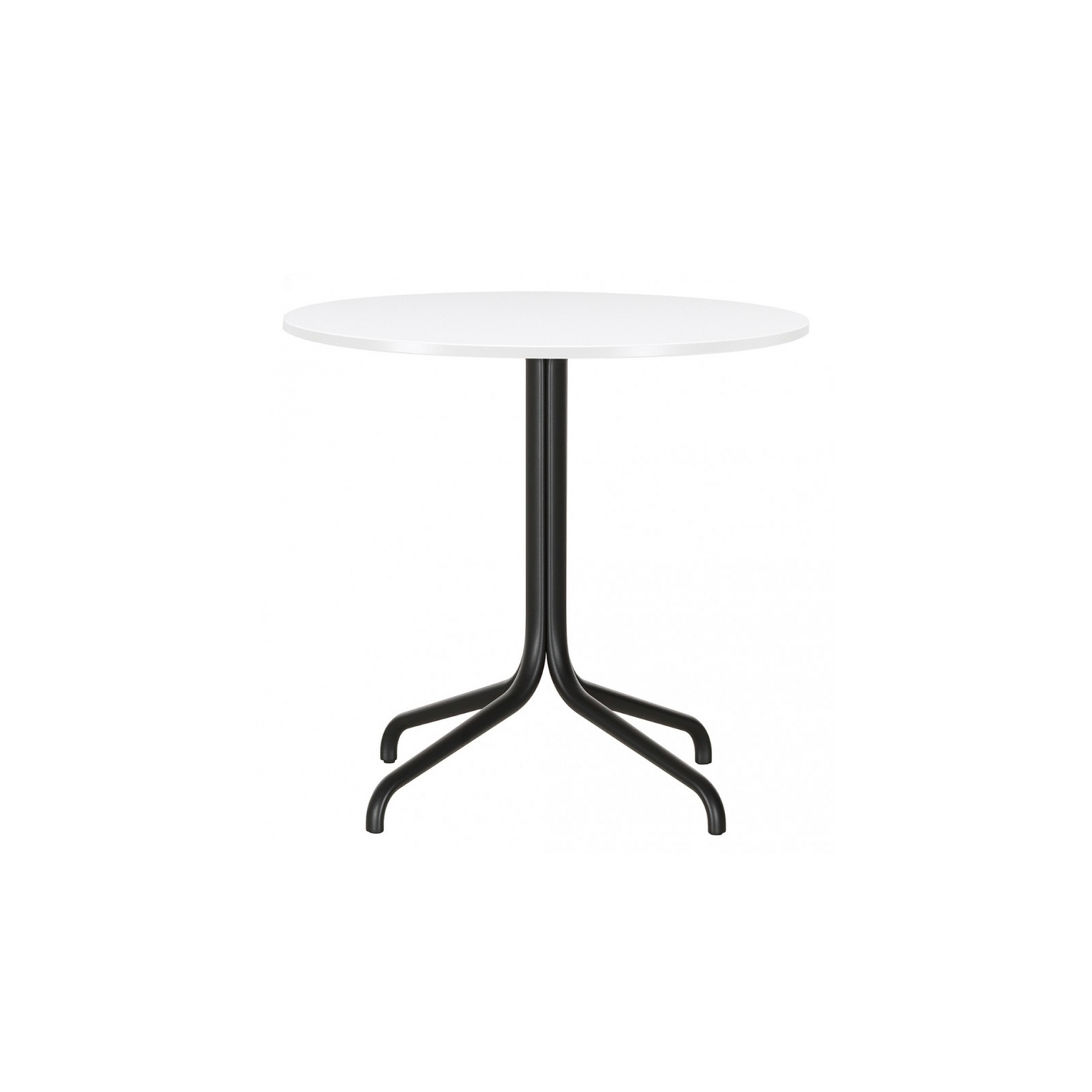 Utebord Belleville Table Round Outdoor Ø80 cm med hvit bordplate, fra Vitra