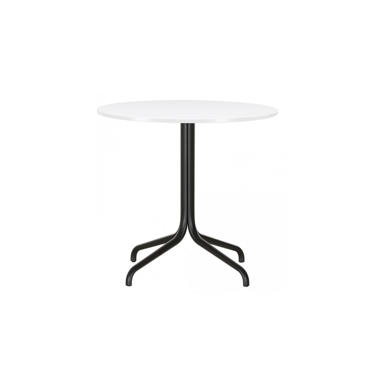 Utebord Belleville Table Round Outdoor Ø80 cm med hvit bordplate, fra Vitra