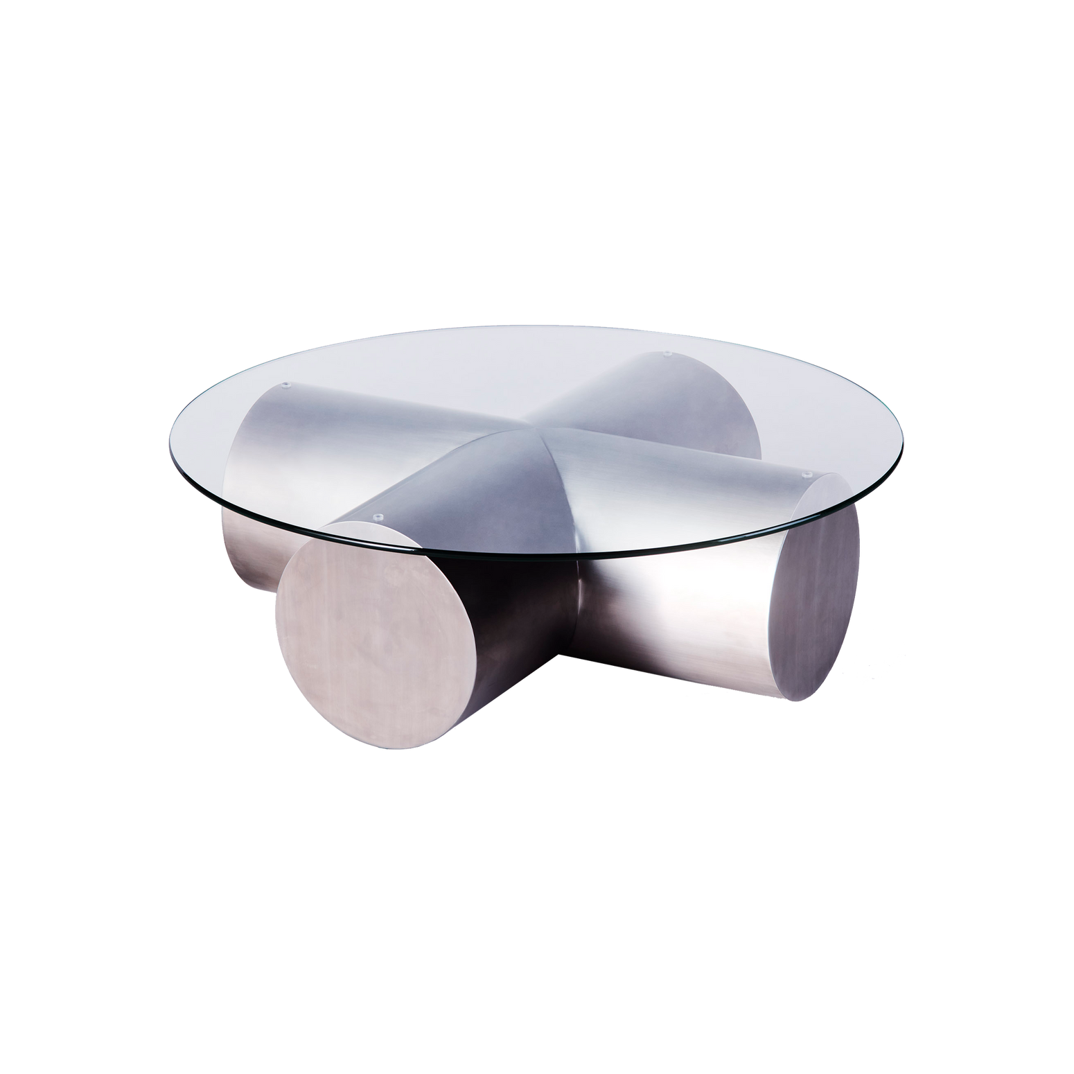 Sofabord i glass og metall: Sofabord Cross Sofa Table fra Dusty Deco