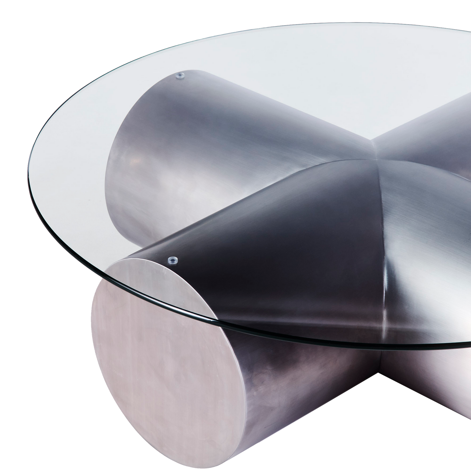 Sofabord i glass og metall: Sofabord Cross Sofa Table fra Dusty Deco