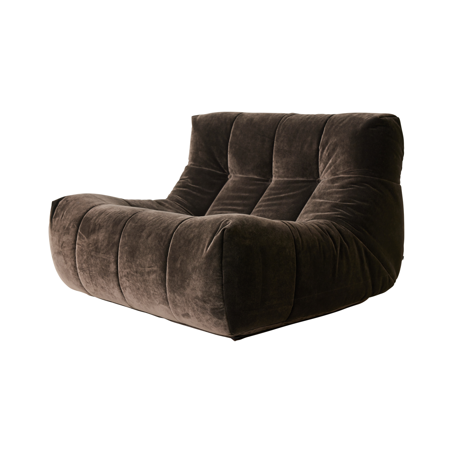 Lenestolen Lazy Lounge Chair fra HK Living i tekstilet Royal Velvet Espresso