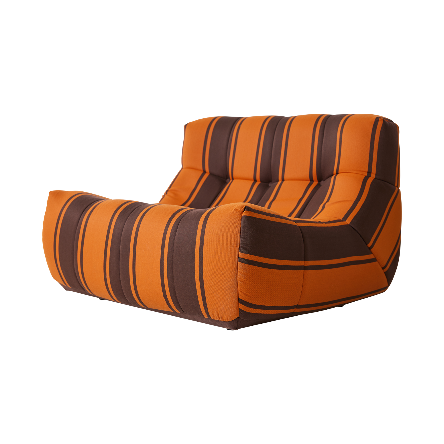Lenestolen Lazy Lounge Chair fra HK Living i tekstilet Outdoor Retro Striped